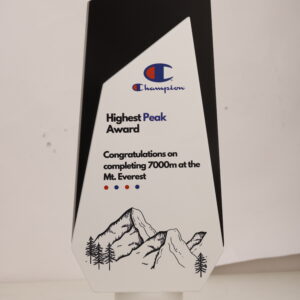 Highest Peak Award Trophy