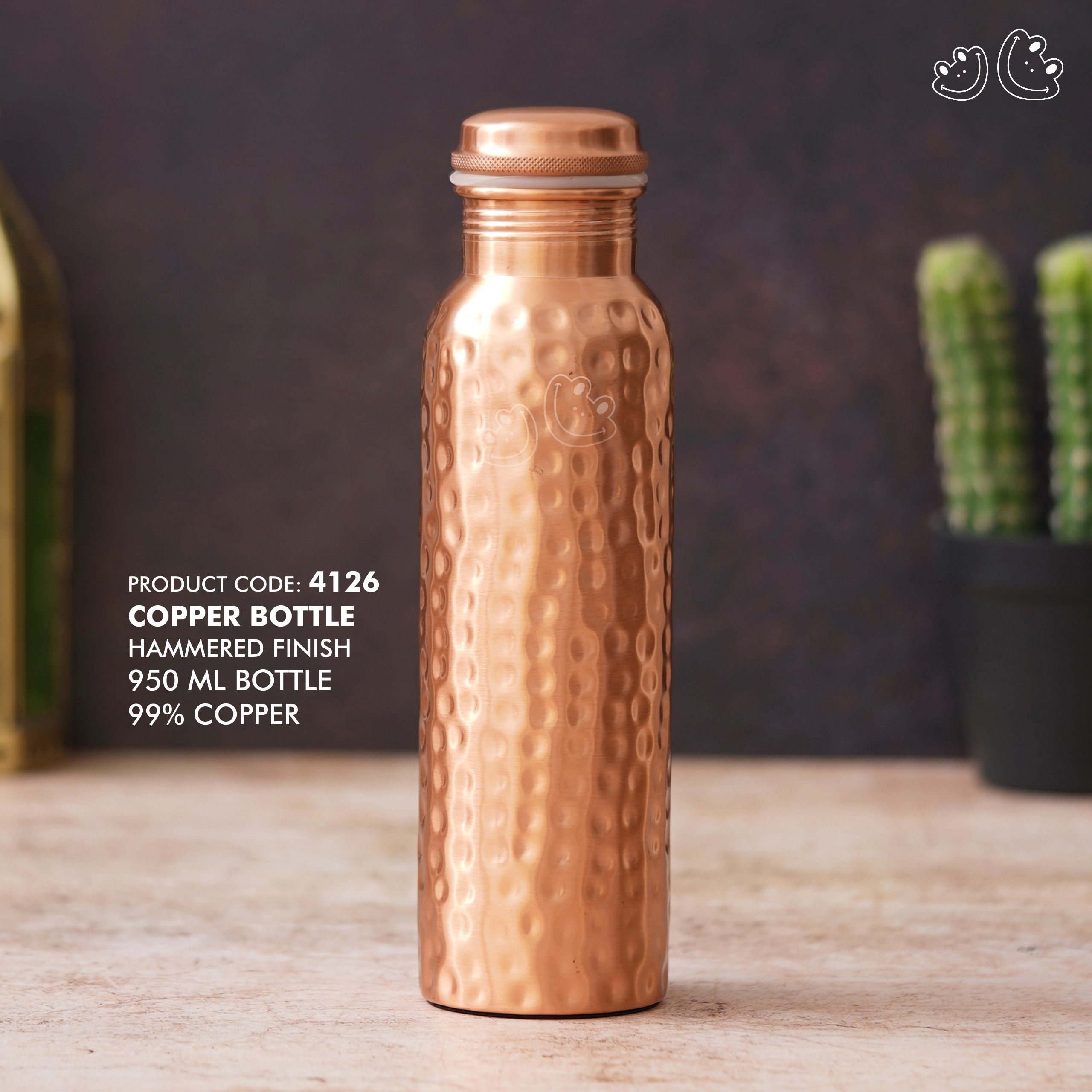 PNI-4126 Hammered Finish Copper Bottle