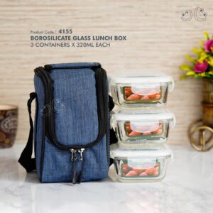 PNI-4155 Borosilicate Glass Lunch Box Set