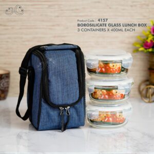 PNI-4157 Borosilicate Glass Lunch Box Set