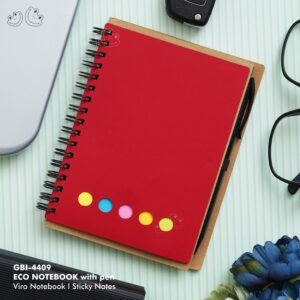 PNI-4409 Eco Notebook with Sticky Notes & Pen