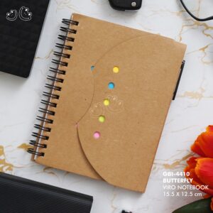 PNI-4410 Butterfly Viro Notepad with Sticky Notes & Pen